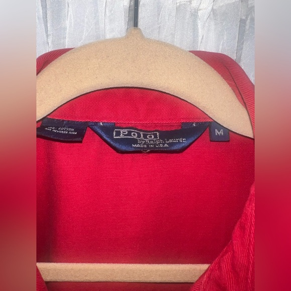 Vintage 80s Polo Ralph Lauren Red Harrington Jacket Embroidered Pony Size M RARE - Picture 4 of 9